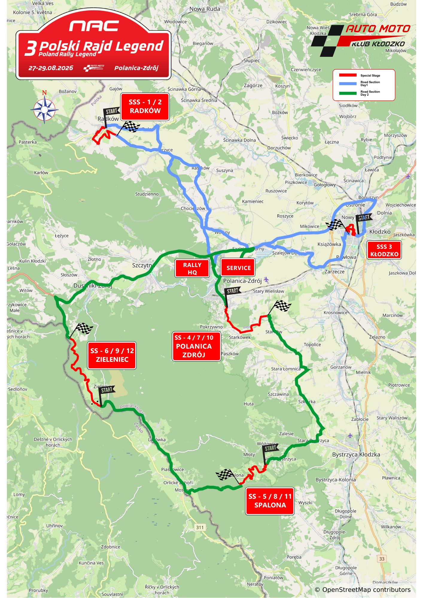 3rd Poland Rally Legend 2026 map