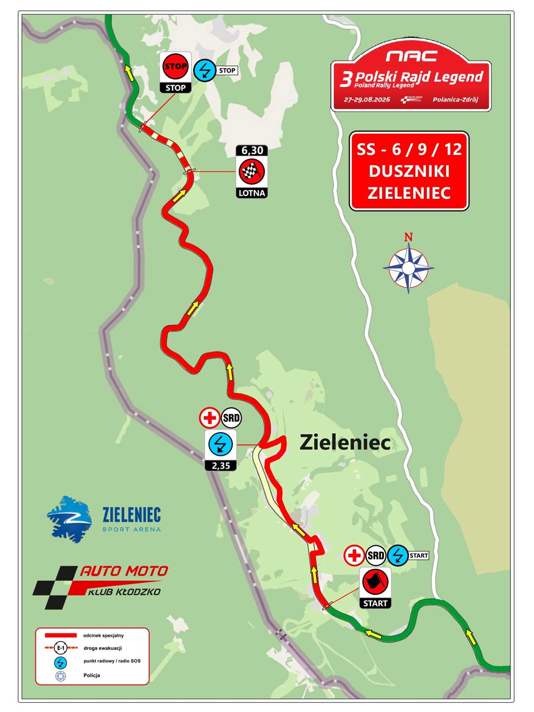 SS Duszniki-Zdrój - Zieleniec map
